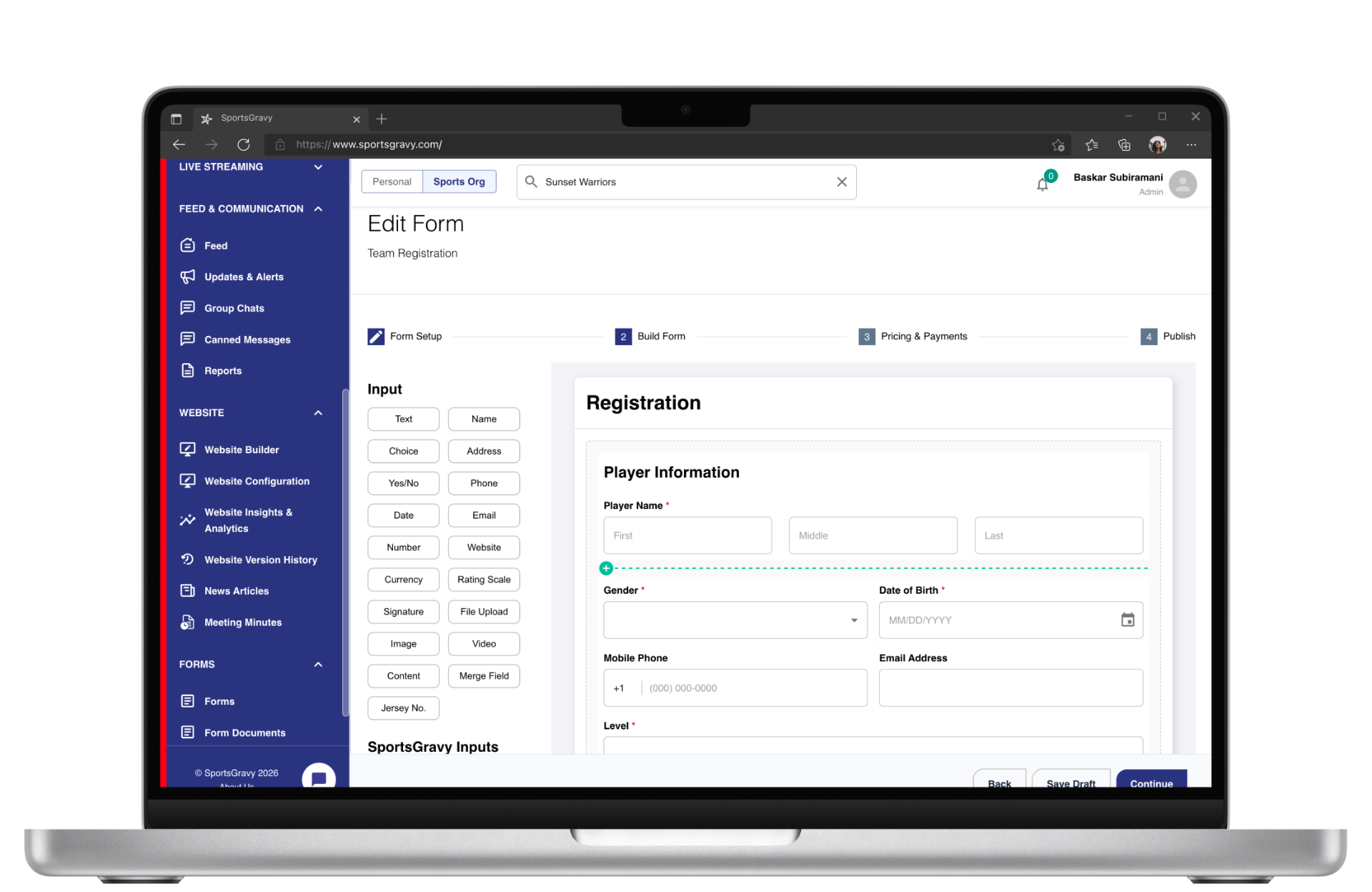 Registration forms in minutes