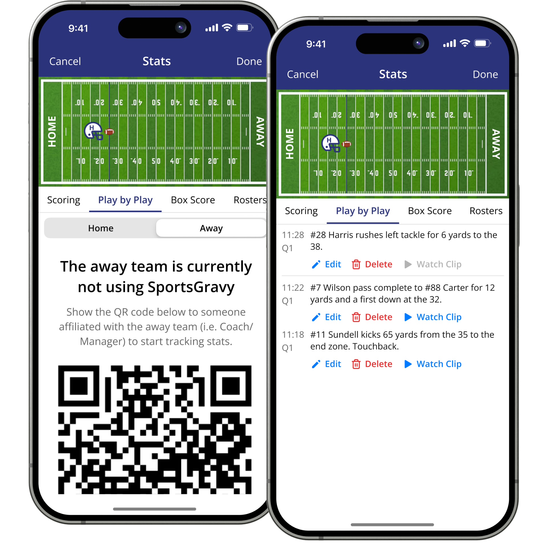 Every play, on the record