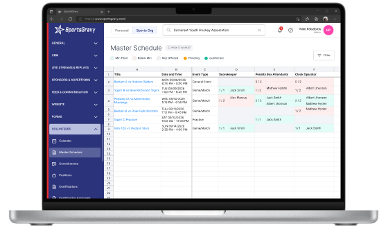 Every volunteer shift, one calendar
