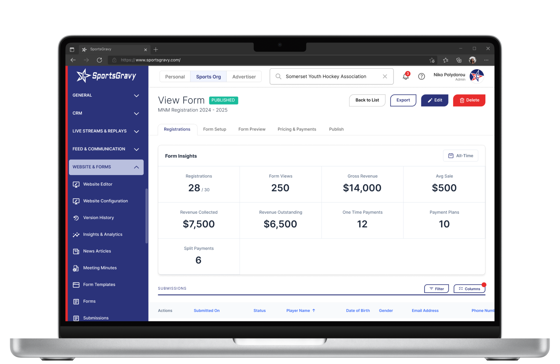 A website that updates itself
